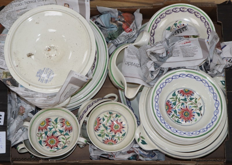 An Old British Delft dinner service